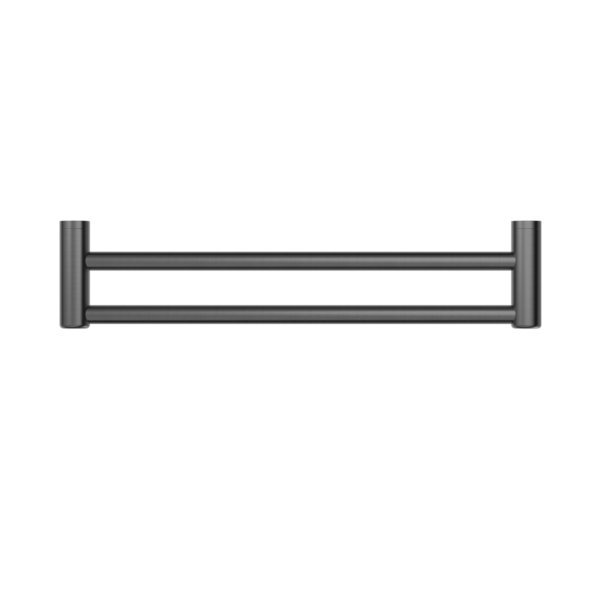 Nero Mecca Care 25mm Grab Double Towel Rail 600mm Gun Metal - Sydney Home Centre