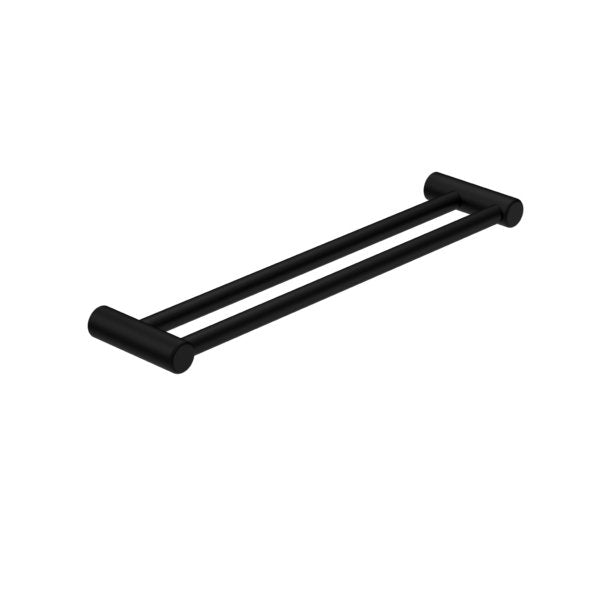 Nero Mecca Care 25mm Grab Double Towel Rail 600mm Matte Black - Sydney Home Centre