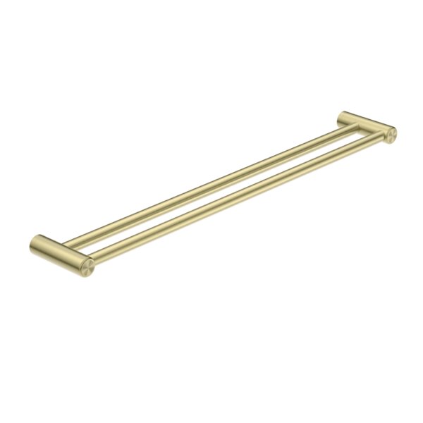 Nero Mecca Care 25mm Grab Double Towel Rail 900mm Brushed Gold - Sydney Home Centre