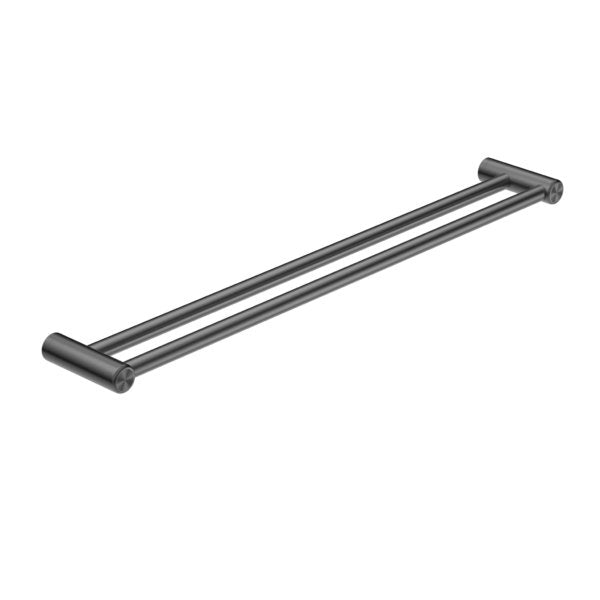 Nero Mecca Care 25mm Grab Double Towel Rail 900mm Gun Metal - Sydney Home Centre