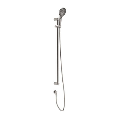 Nero Mecca Care 25mm Grab Rail And Adjustable Shower Rail Set 900mm Brushed Nickel - Sydney Home Centre