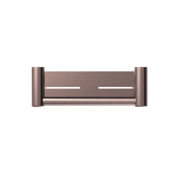 Nero Mecca Care 25mm Grab Rail With Shelf 300mm Brushed Bronze - Sydney Home Centre