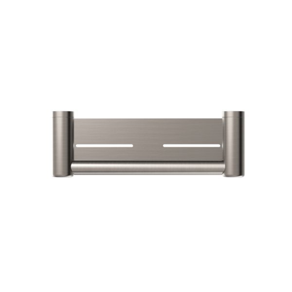 Nero Mecca Care 25mm Grab Rail With Shelf 300mm Brushed Nickel - Sydney Home Centre