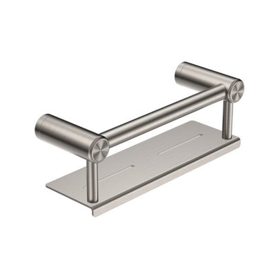 Nero Mecca Care 25mm Grab Rail With Shelf 300mm Brushed Nickel - Sydney Home Centre