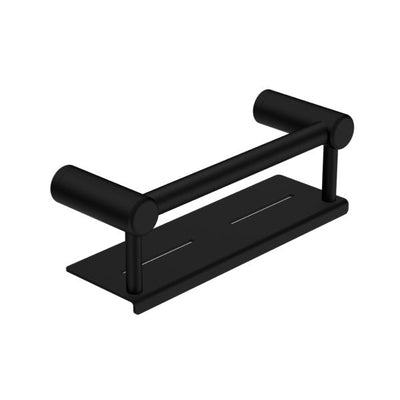 Nero Mecca Care 25mm Grab Rail With Shelf 300mm Matte Black - Sydney Home Centre