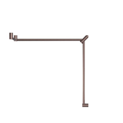 Nero Mecca Care 32mm Dda Toilet Grab Rail Set 90 Degree Continuous 600X1065X1025mm Brushed Bronze - Sydney Home Centre