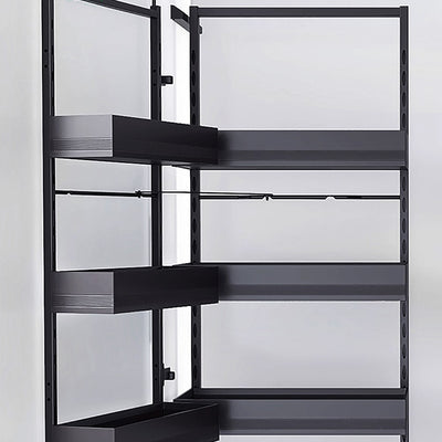 Elite Nero Open-Out Tandem Pantry 1700mm Height For 450mm Wide Cabinet Internal Unit Dark Grey - Sydney Home Centre