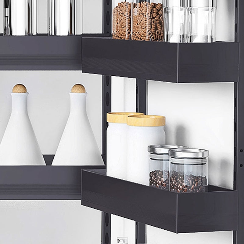 Elite Nero Open-Out Tandem Pantry 1700mm Height For 450mm Wide Cabinet Internal Unit Dark Grey - Sydney Home Centre