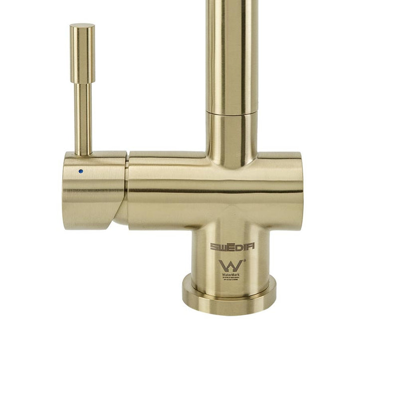 Swedia Sigge Stainless Steel Kitchen Mixer Tap With Pull-Out Brushed Brass PVD Finish - Sydney Home Centre