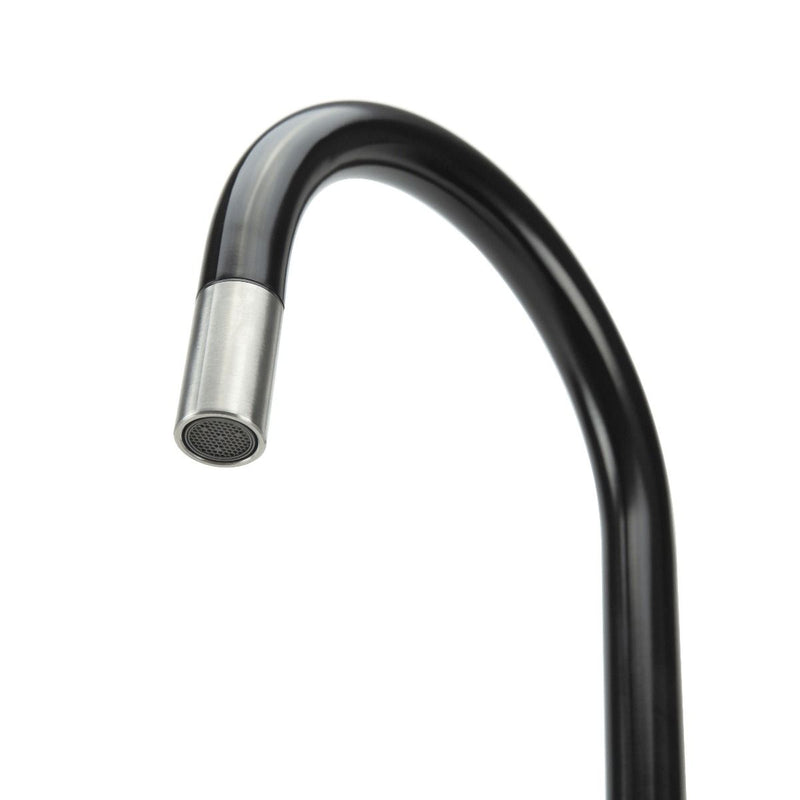 Swedia Klaas Stainless Steel Kitchen Mixer Tap With Pull-Out Hose Satin Black & Brushed Finish - Sydney Home Centre