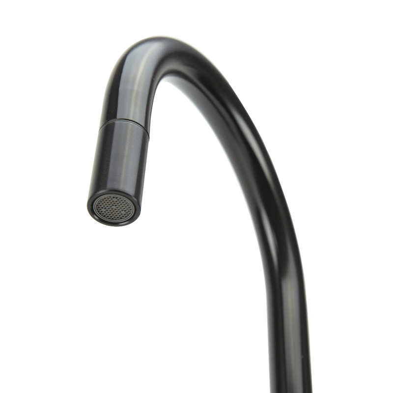 Swedia Klaas Stainless Steel Kitchen Mixer Tap With Pull-Out Satin Black - Sydney Home Centre