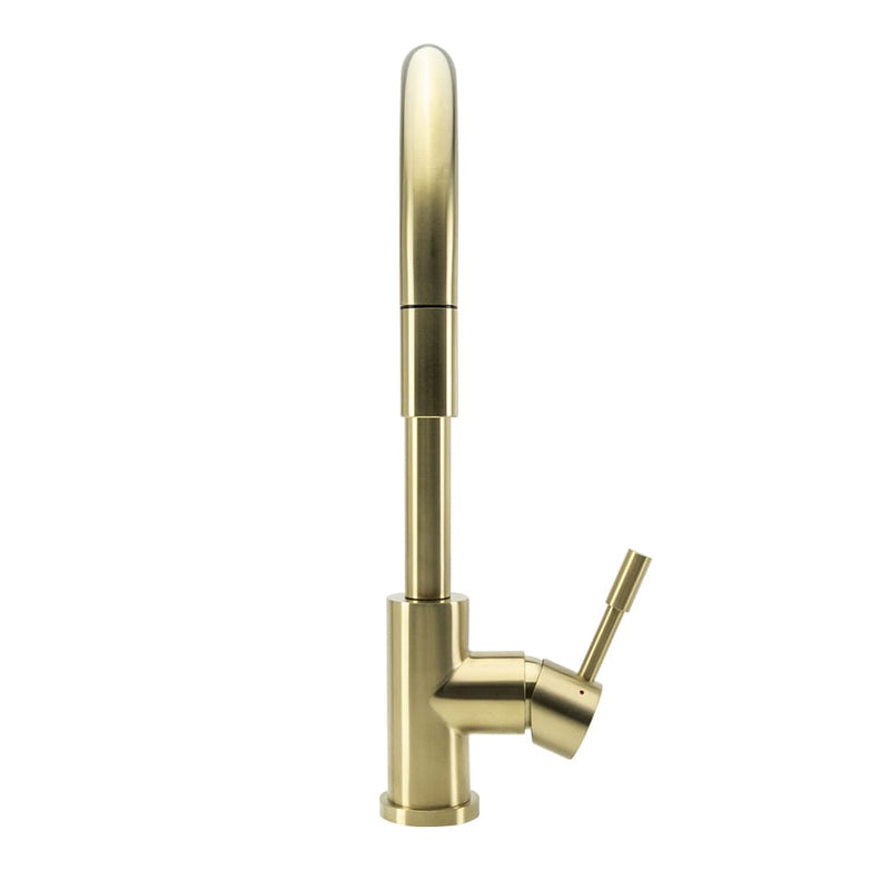 Swedia Klaas Stainless Steel Kitchen Mixer Tap With Pull - Out Brushed Brass - Sydney Home Centre