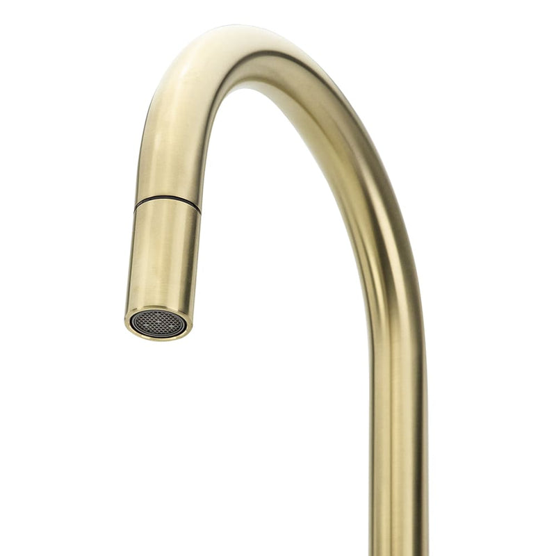 Swedia Klaas Stainless Steel Kitchen Mixer Tap With Pull - Out Brushed Brass - Sydney Home Centre