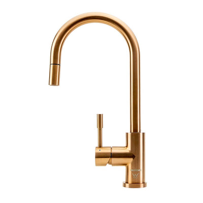 Swedia Klaas Stainless Steel Kitchen Mixer Tap With Pull - Out Brushed Copper - Sydney Home Centre