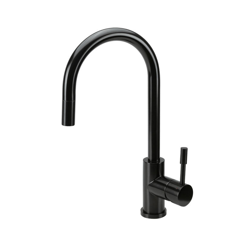 Swedia Klaas Stainless Steel Kitchen Mixer Tap With Pull - Out Satin Black - Sydney Home Centre