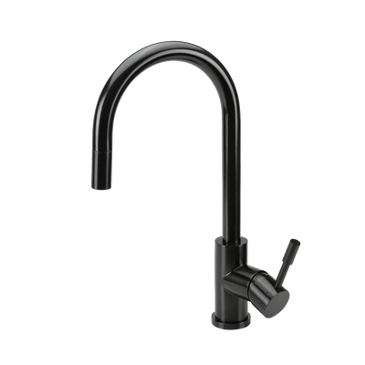 Swedia Klaas Stainless Steel Kitchen Mixer Tap With Pull - Out Satin Black - Sydney Home Centre