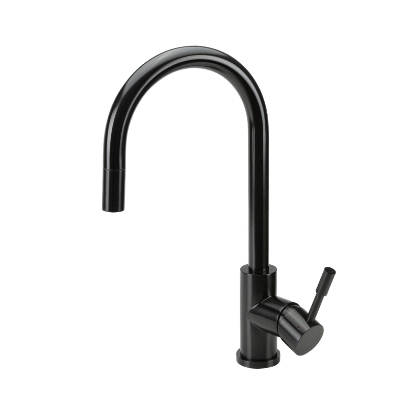 Swedia Klaas Stainless Steel Kitchen Mixer Tap With Pull - Out Satin Black - Sydney Home Centre