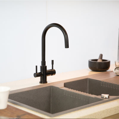 Swedia Otto Stainless Steel Kitchen Mixer Tap With Filtered Water Outlet Satin Black - Sydney Home Centre