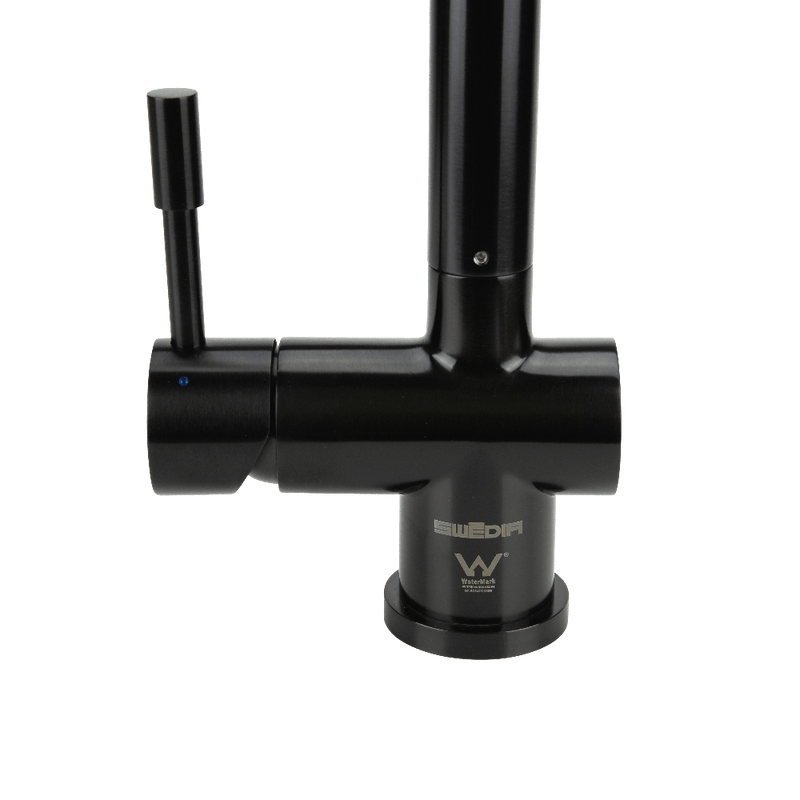 Swedia Sigge Stainless Steel Kitchen Mixer Tap With Pull - Out Satin Black Finish - Sydney Home Centre