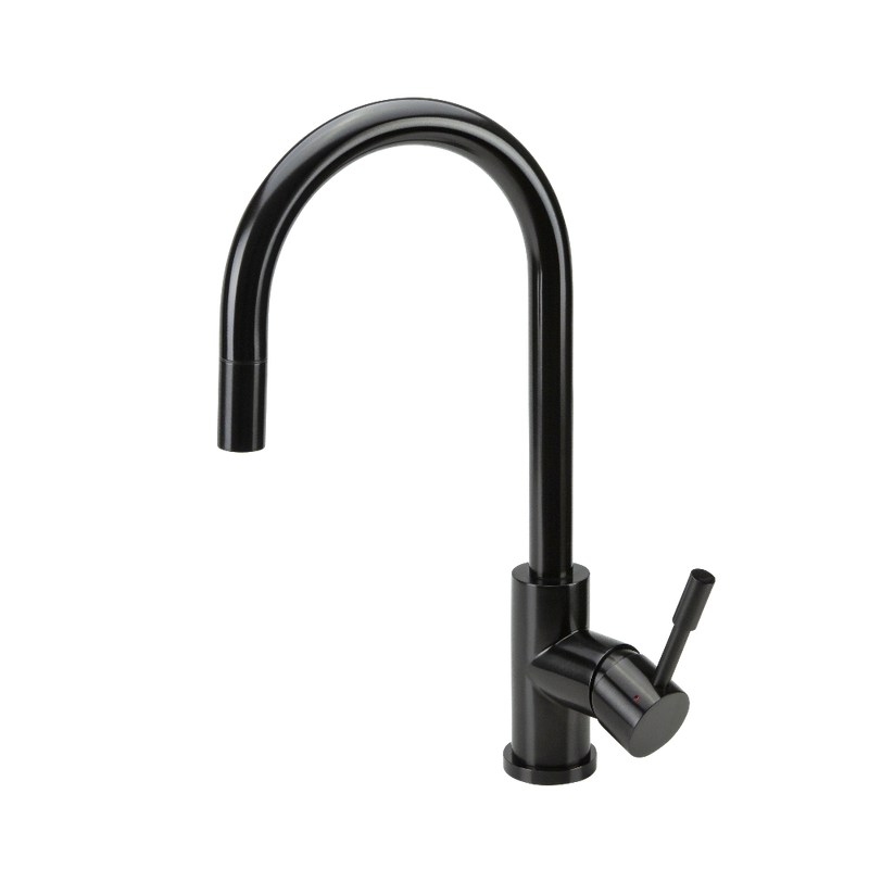 Swedia Klaas Stainless Steel Kitchen Mixer Tap With Pull-Out Satin Black - Sydney Home Centre