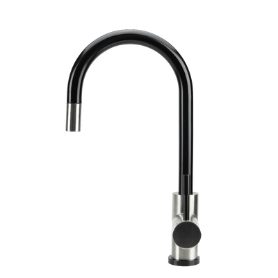 Swedia Klaas Stainless Steel Kitchen Mixer Tap With Pull-Out Hose Satin Black & Brushed Finish - Sydney Home Centre